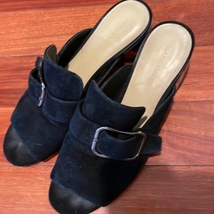 marc fisher black slides sandals / heels 8.5